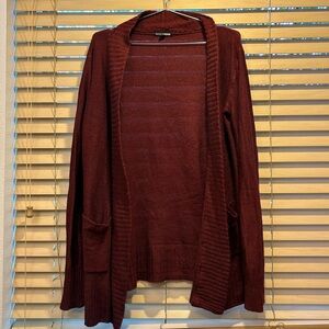 Fashion Nova Women’s 2X Plus Size Burgundy Maroon Red Cardigan